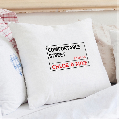 Personalised London Street Sign Cushion Cover delivery to UK